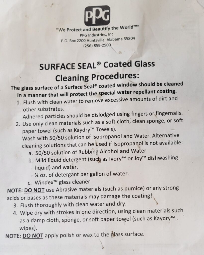 King Air Windshield Cleaning Care